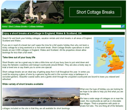 Short Cottage Breaks - Mid week breaks - long weekends